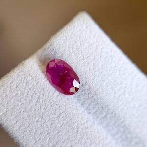 Natural Ruby 2.19 Carat Long Oval Cut Gemstone | Unheated Untreated Ruby | Deep Red Natural Ruby | Loose Ruby | 6.08x9.39mm | #28