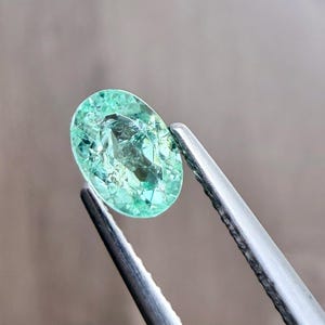 Natural Paraiba Tourmaline 0.67 Carat Oval Apple Green Loose Gemstone 4.7x6.72mm Greenish Paraiba with Muzambique Origin Rare Gem image 9