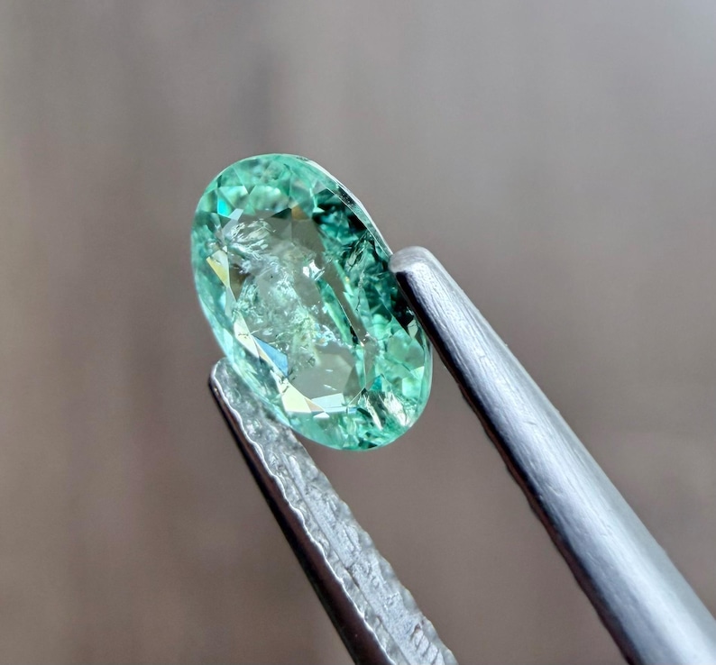 Natural Paraiba Tourmaline 0.67 Carat Oval Apple Green Loose Gemstone 4.7x6.72mm Greenish Paraiba with Muzambique Origin Rare Gem image 11