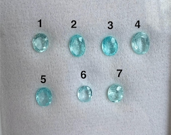 Tourmaline Paraiba naturelle (Mozambique) - 1,9 carat au total, 7 pièces