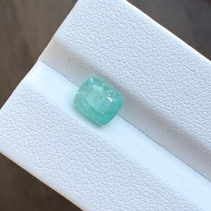 Natural Paraiba Tourmaline Cushion Cut Neon Blue | 1.63 Carat 6×7.4mm | Mozambique Origin | Certified Look