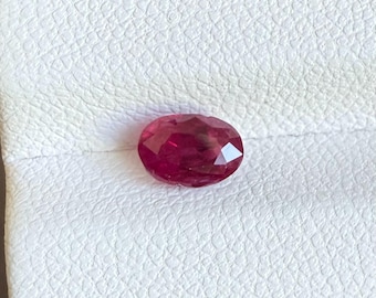 Mogok Burma Ruby 1.01 Ct | Oval Mixed Cut, Unheated Gemstone | GCI Certified | #02