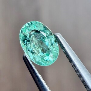 Natural Paraiba Tourmaline 0.67 Carat Oval Apple Green Loose Gemstone 4.7x6.72mm Greenish Paraiba with Muzambique Origin Rare Gem image 10