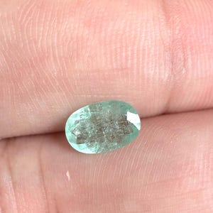 Natural Paraiba Tourmaline 1.51ct Oval | Light Blue-Green Gem | 6.4x9.6mm Loose Gemstone |  Neon Tourmaline
