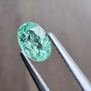Natural Paraiba Tourmaline 0.67 Carat Oval Apple Green Loose Gemstone 4.7x6.72mm Greenish Paraiba with Muzambique Origin Rare Gem image 8