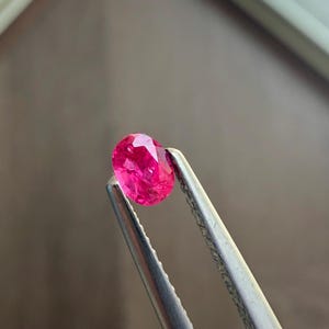 Natural Oval Ruby Gemstone: Unheated Pink Red, July Birthstone, 0.25 Carat