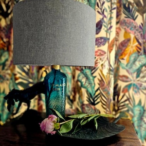 Mermaid Gin Bottle Lamp, Bottle Table Lamp, Unusual Presents, Gin Lovers gift, Handmade Gift, Mermaid Gin