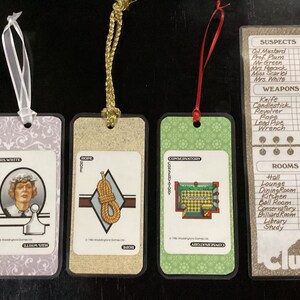 1986 Clue Bookmarks - Set of 4