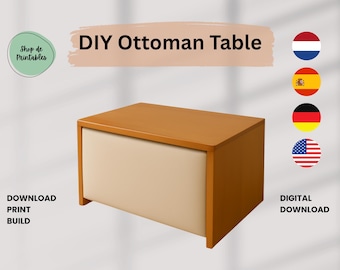 DIY Ottoman Table Build Plan (Digital Download)