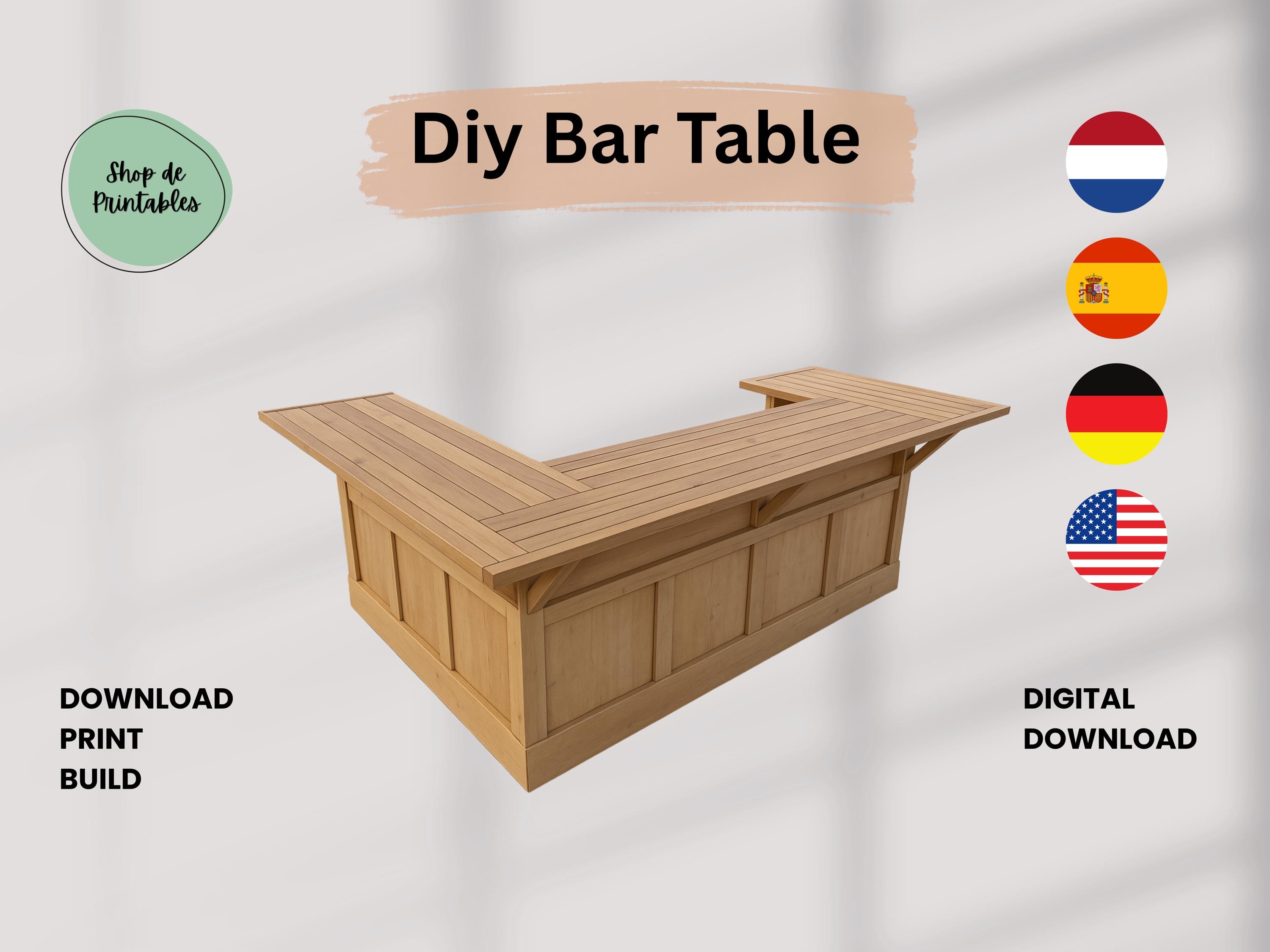 U Shaped Bar Plans - Etsy, image size:3000x2249