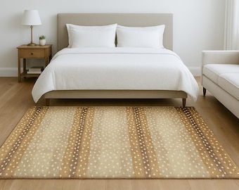 Antelope Cheetah Animal Beige Contemporary Handmade Tufted 100% Woolen Area Rug and Carpet Home