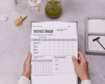 Weekly Wellness Tracker | Mindfulness Journal | Mental Health Log | Self Care Printable PDF