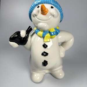 Large Paul Cardew Signed Snowman Christmas Teapot 1997, Rare Full Size 4 Cup
