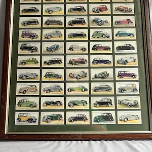 Cartas de cigarro Players 'Motor Cars' emolduradas, conjunto completo de 50 (1936)