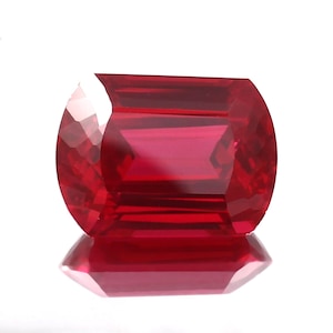 Mozambique Ruby Gemstone: 18x13mm Pigeon Red Cushion Cut