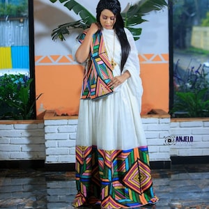 Handmade Habesha Kemis Dress: Ethiopian Cultural Wedding Attire