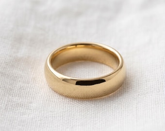 Obrączki ślubne z 14-karatowego złota Vermeil, 3 mm, 4 mm, 5 mm, 6 mm, minimalistyczna obrączka ślubna, pierścionek do łączenia, prezent dla niej, prezent dla niego, męskie obrączki ślubne
