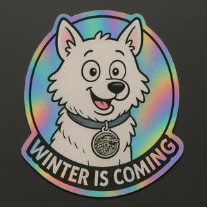 Sticker Games of Thrones - Devise - Stark - Simple ou holographique, Animaux, Personnalisée, Autocollant, décoratif, Série, Culte, Fan art