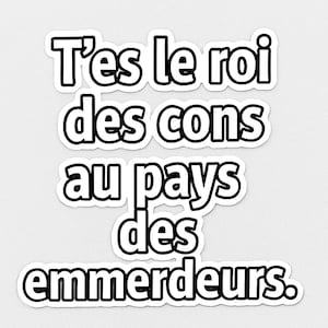 Sticker drôle - Nos jours heureux - Devise - Autocollants - Simple ou holographique, Animaux, Personnalisée, Autocollant, décoratif, Série