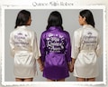 Quinceañera Satin Robes – Custom “Mis Quince Años” Robes for Mom, Sister, & Birthday Girl – Personalized Quince Party Getting Ready Outfits product logo