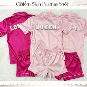 Personalized Bridal Party Pjs Bridesmaid Pajamas Shorts Set Bridesmaid PJs Bachelorette Party Bridesmaid Gifts Maid of Honor Gifts