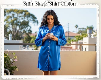 Bridesmaid Button Down Sleep Shirts Bridal Party Shirt Getting Ready Outfit Personalized Shirts Bachelorette Party Shirt Bridesmaid Gifts