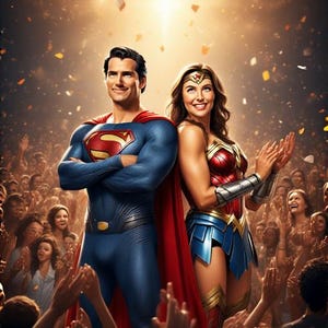 Edición limitada de 3 sets: Pintura digital de Superman / Retrato de superhéroe / Superman 2025 / Pintura de superhéroe imprimible / Impresión digital