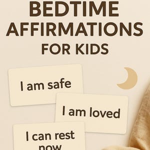Schede di affermazione della buonanotte per bambini - Kit stampabile per una routine calma