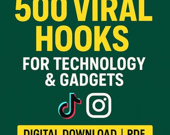 500 Viral Tech Hooks: TikTok, Reels, YouTube Shorts (PDF Download)