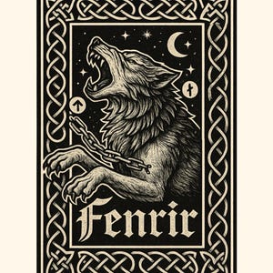 Fenrir — Altar Relic Card | Norse Wolf of Prophecy | Mythic Threshold Artifact