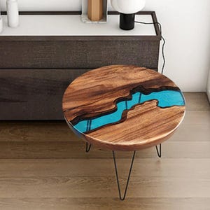 Round Epoxy Dining Table, Round Epoxy Coffee Table, Round Blue Epoxy Table, Round Epoxy Resin Table, Coffee Table, Dining Table