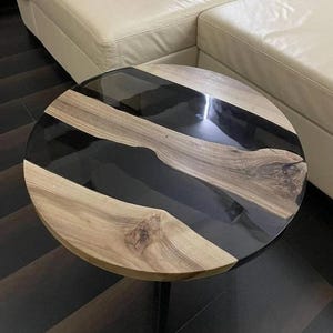 Round Epoxy Dining Table, Round Epoxy Coffee Table, Round Black Epoxy Table, Round Epoxy Resin Table, Coffee Table, Dining Table