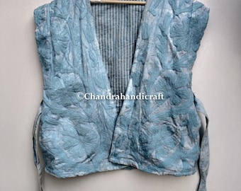 New Suzani Embroidery Cotton Duck Vest, One Size, Women&#39;s Clothing, Gift for her