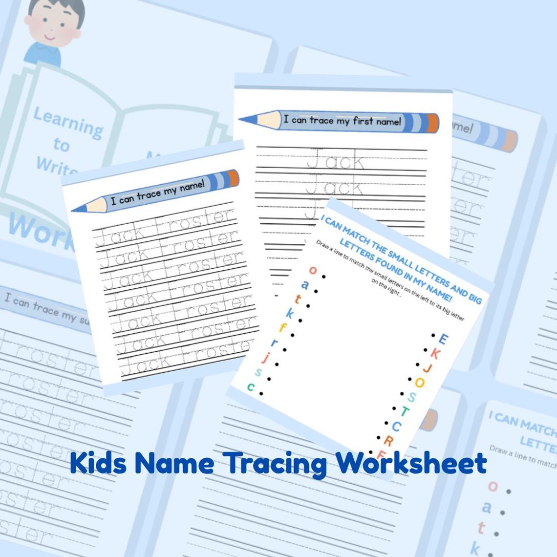Custom Name Tracing Worksheet: Editable Handwriting Practice (digital ...