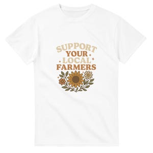 Support Your Local Farmers Unisex Crewneck T-shirt
