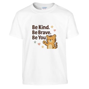 Be Kind Be Brave Kids Crewneck T-shirt