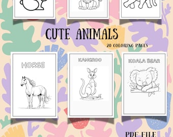 Coloring pages for Preschoolers | Animals Coloring Pages | Toddler Coloring Pages | Montessori Activities| School Activities | Learn Animals