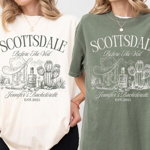 Scottsdale Bachelorette Shirts Scottsdale Bachelorette Party Shirt Scottsdale Before The Veil Shirt Personalized Luxury Bachelorette Merch