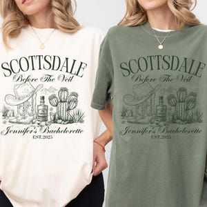 Scottsdale Bachelorette Personalized TShirts, Scottsdale Bachelorette Party Shirt, Scottsdale Before The Veil Tee, Luxury Bachelorette Merch