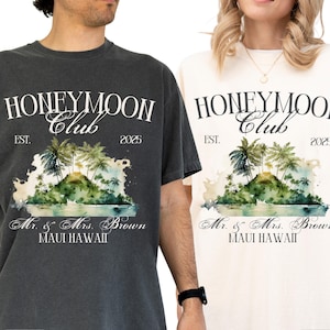 Mr and Mrs Shirts, Custom Couples Honeymoon Vacation Shirts, Hubby Wifey, Shirt Honeymoon Vibes Tee, Just Married Shirt, His and Hers Shirts
