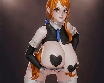 Cute Bunny Waitress Anime Model – 3D Art Figurine 12K Quality resin figure