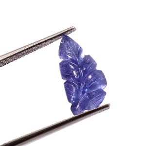 Blue Tanzanite Carving Loose Gemstone Natural Tanzanite Handmade Carved Gemstone For Jewelry Making 2.90 CT