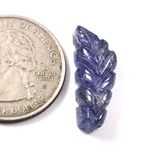 Natural Tanzanite Carving Gemstone Pendant Size Tanzanite Carved Gemstone 10.60 CT Tanzanite Loose Gemstone