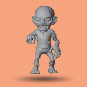 3D Printable Zombie Model, Stl, Obj, Fbx, Glb, Blend, Halloween Horror Decor, Undead Figurine for 3D Print, Creepy Monster Prop Sculpture
