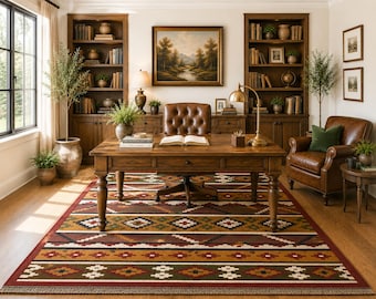 Tappeto Kilim in lana e iuta tessuto a mano, tappeto geometrico tribale in stile boho/farmhouse.