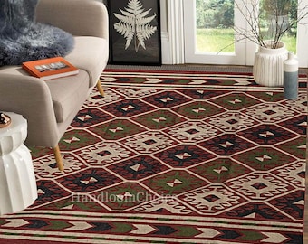 Kilim Wool Jute area Rug