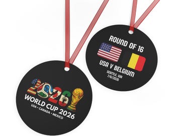 World Cup 2026 Ornament | USA vs Belgium Round of 16 Metal Ornament