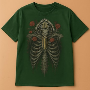 Gothic  Graphic T Shirt Dark Art Tee Unisex Streetwear for Alt Punk and Metal Fashion Lovers