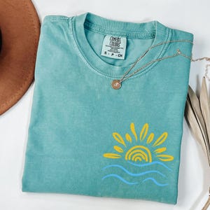 Camisa de verano Comfort Colors: camiseta vacacional de algodón teñido en prenda