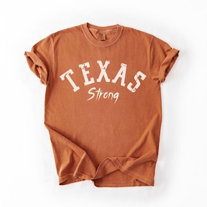 Texas Strong Comfort Colors Shirt, Texas State Pride Tshirt, Southern Vintage Tee, Retro Western Shirt, Support Texas Tee